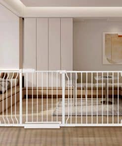 Puerta de seguridad extra ancha para bebés con puerta