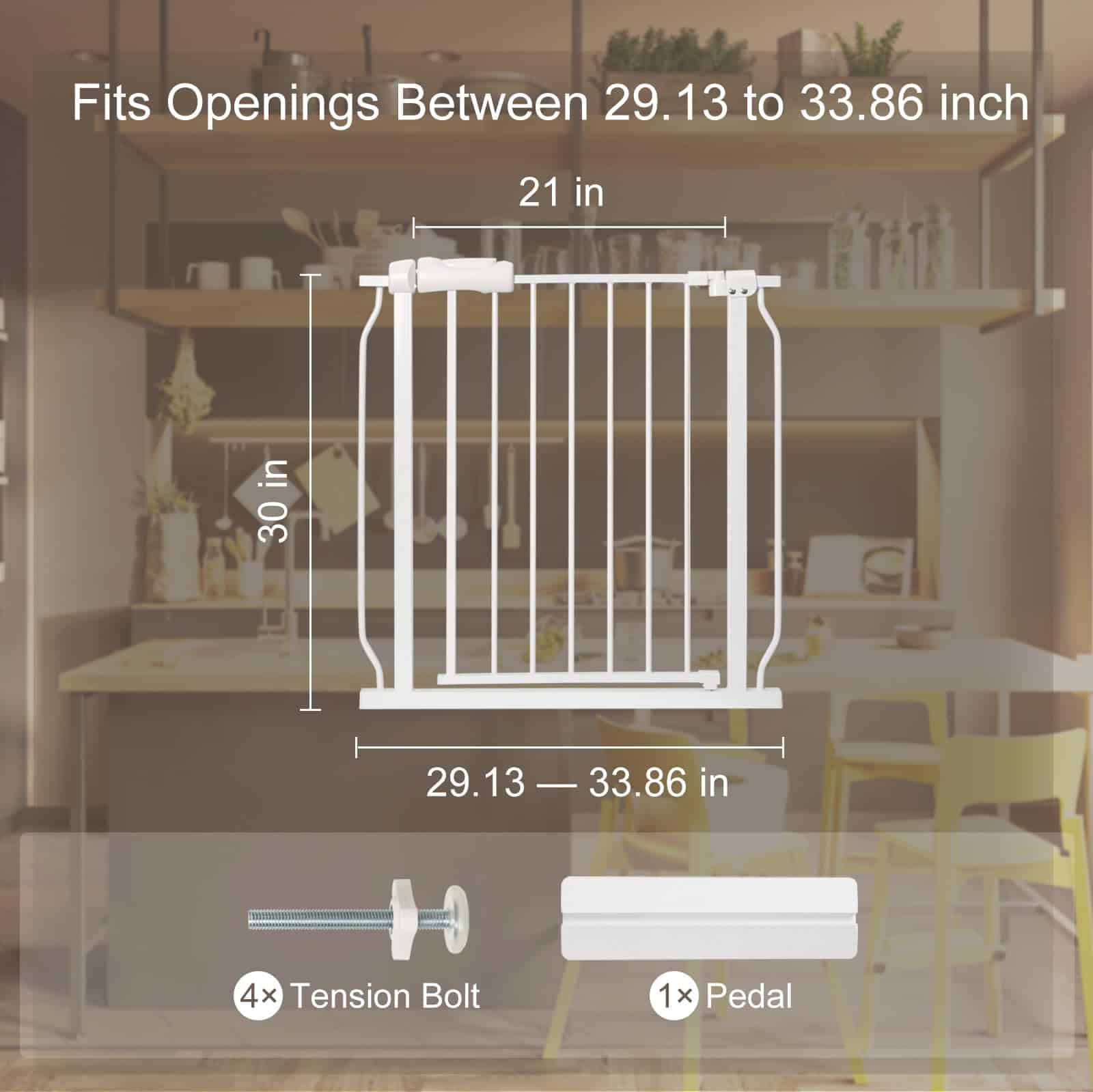 Puerta de seguridad estrecha para bebés o puertas sin - Imagen 3