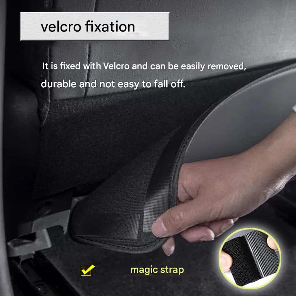 Protector de respaldo de asiento trasero de cuero PU para - Imagen 4