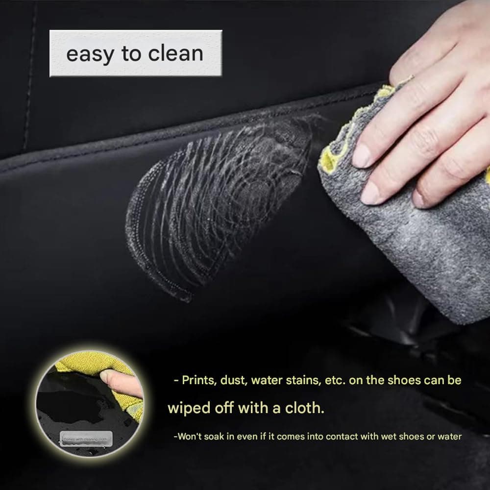 Protector de respaldo de asiento trasero de cuero PU para - Imagen 5