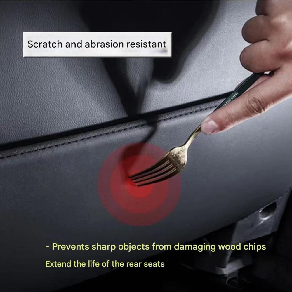 Protector de respaldo de asiento trasero de cuero PU para - Imagen 7