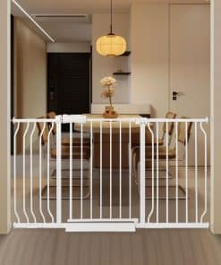 Puerta para Bebés Extra Ancha con Puerta Montada a Presión