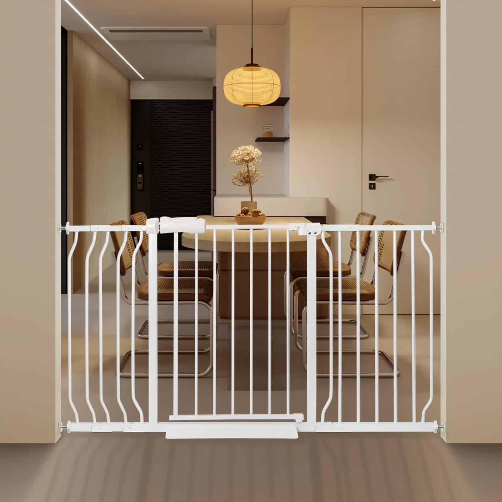 Puerta para Bebés Extra Ancha con Puerta Montada a Presión