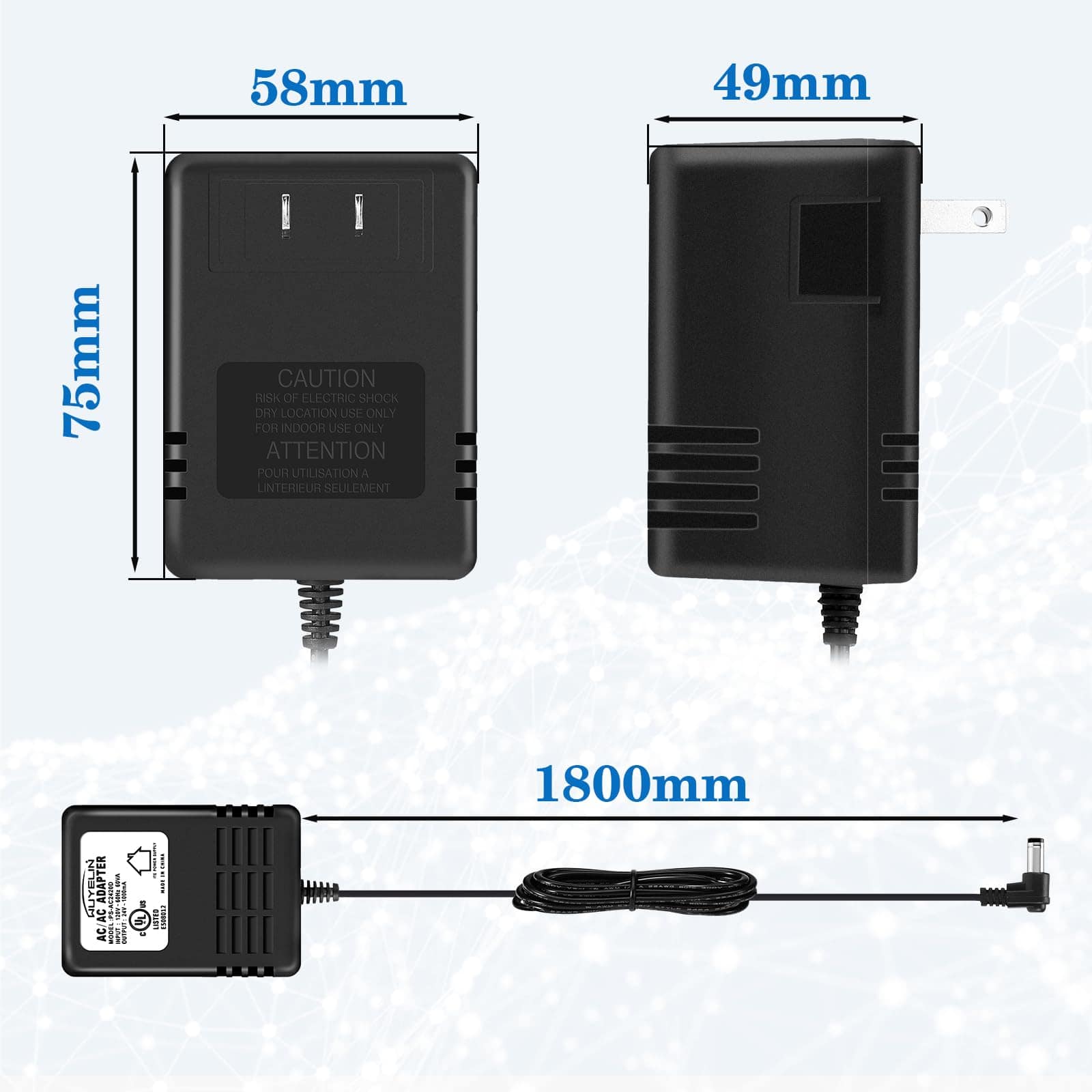 Fuente de Alimentación AC 9V 2000mA para Line 6 POD - Imagen 4