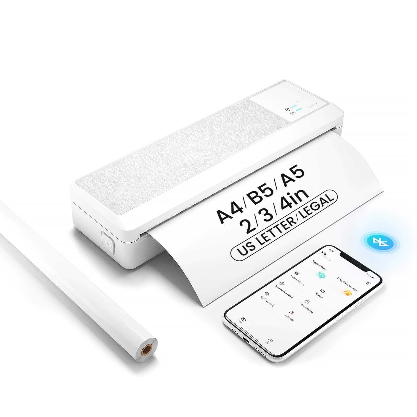 Impresoras portátiles inalámbricas para -Blanco-Gris