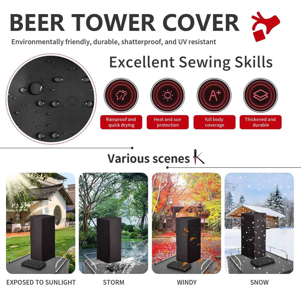 Funda para Torre de Cerveza Kegerator, Cubierta para Grifo - Imagen 6