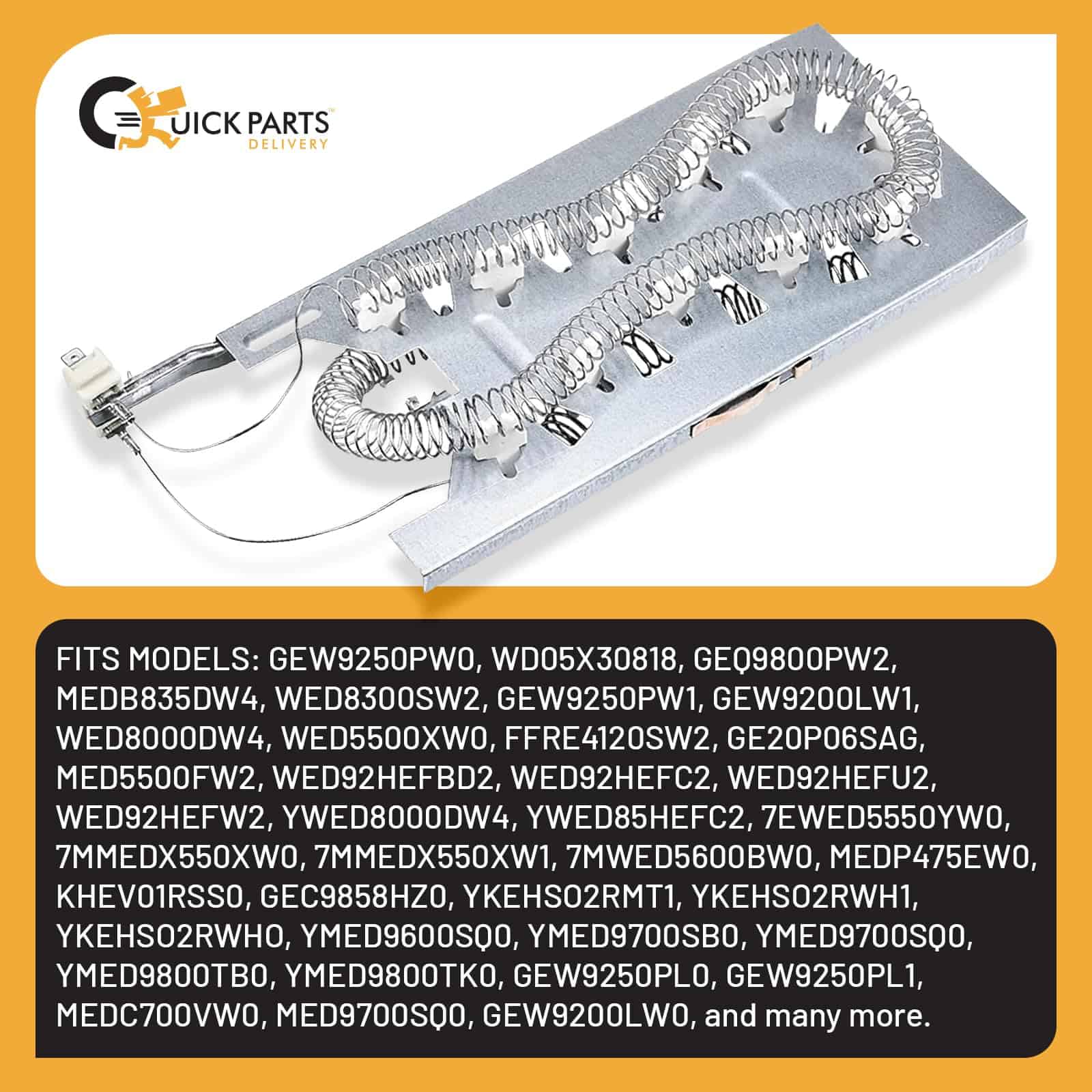Elemento Calefactor para Secadora 3387747 de Quick Parts - Imagen 5