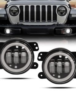 Gronsvt 4 Inch LED Fog Light Assembly 60W -Negro