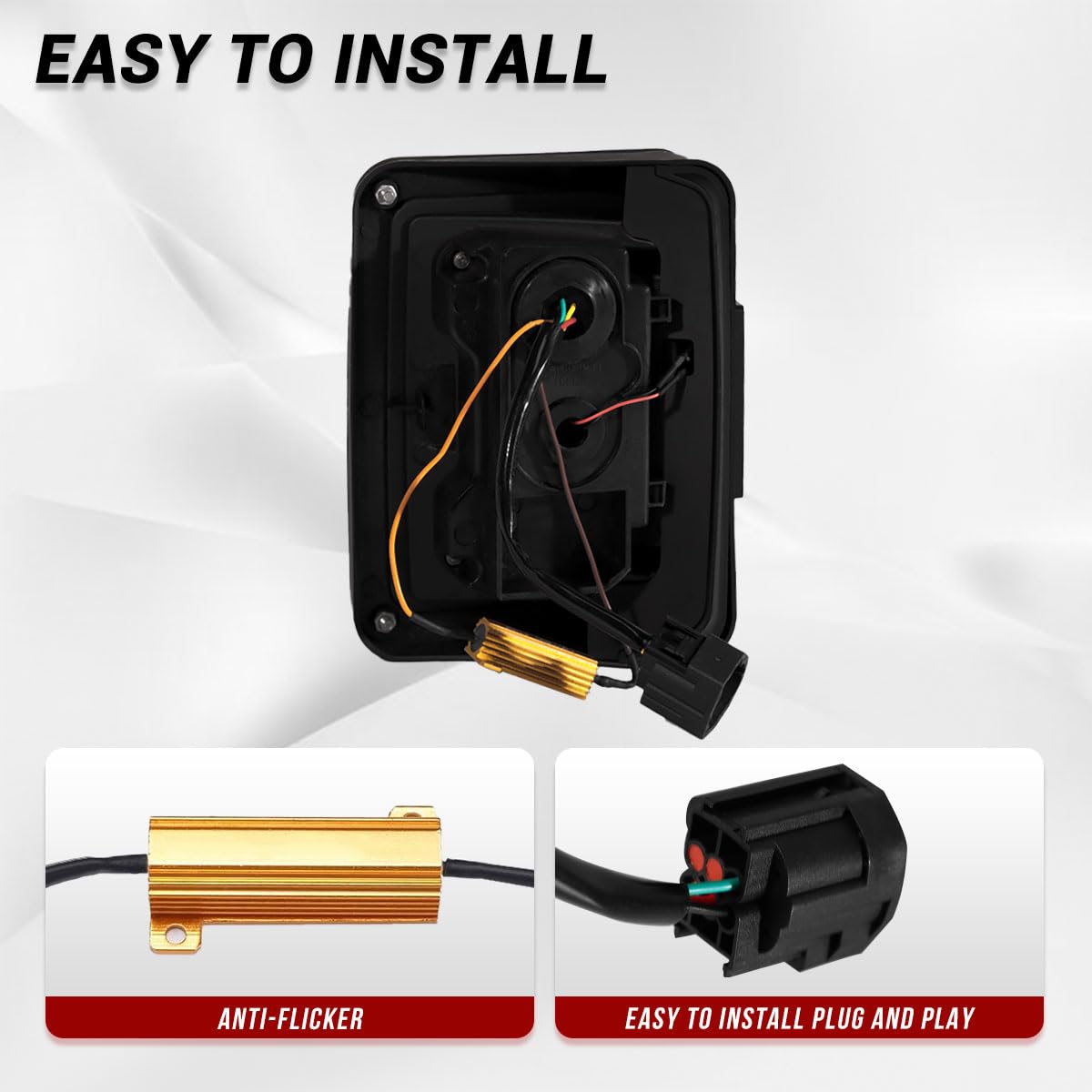 Ensamblaje de luz trasera LED para Wrangler JK -Negro - Imagen 7