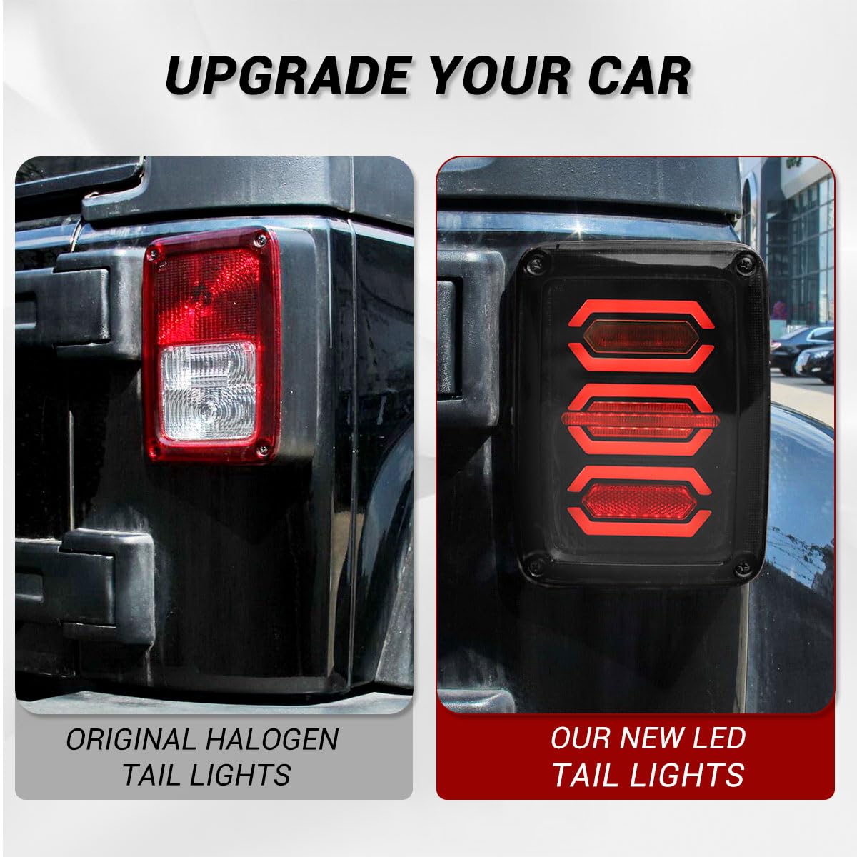 Ensamblaje de luz trasera LED para Wrangler JK -Negro - Imagen 6