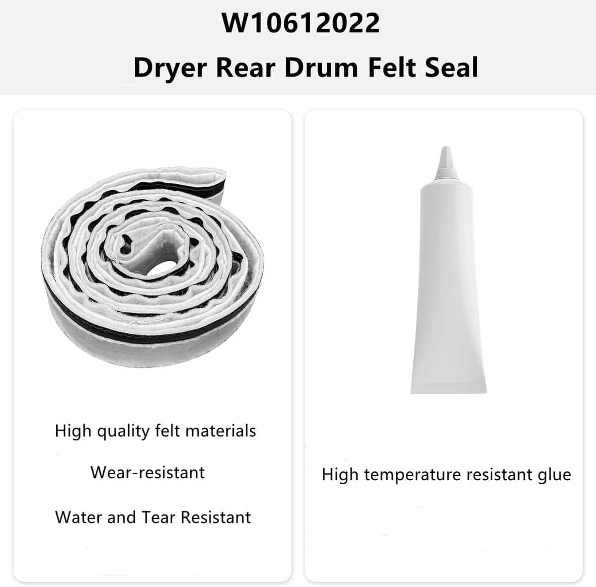 Sello de Fieltro Trasero para Tambor de Secadora W10612022 - Imagen 4