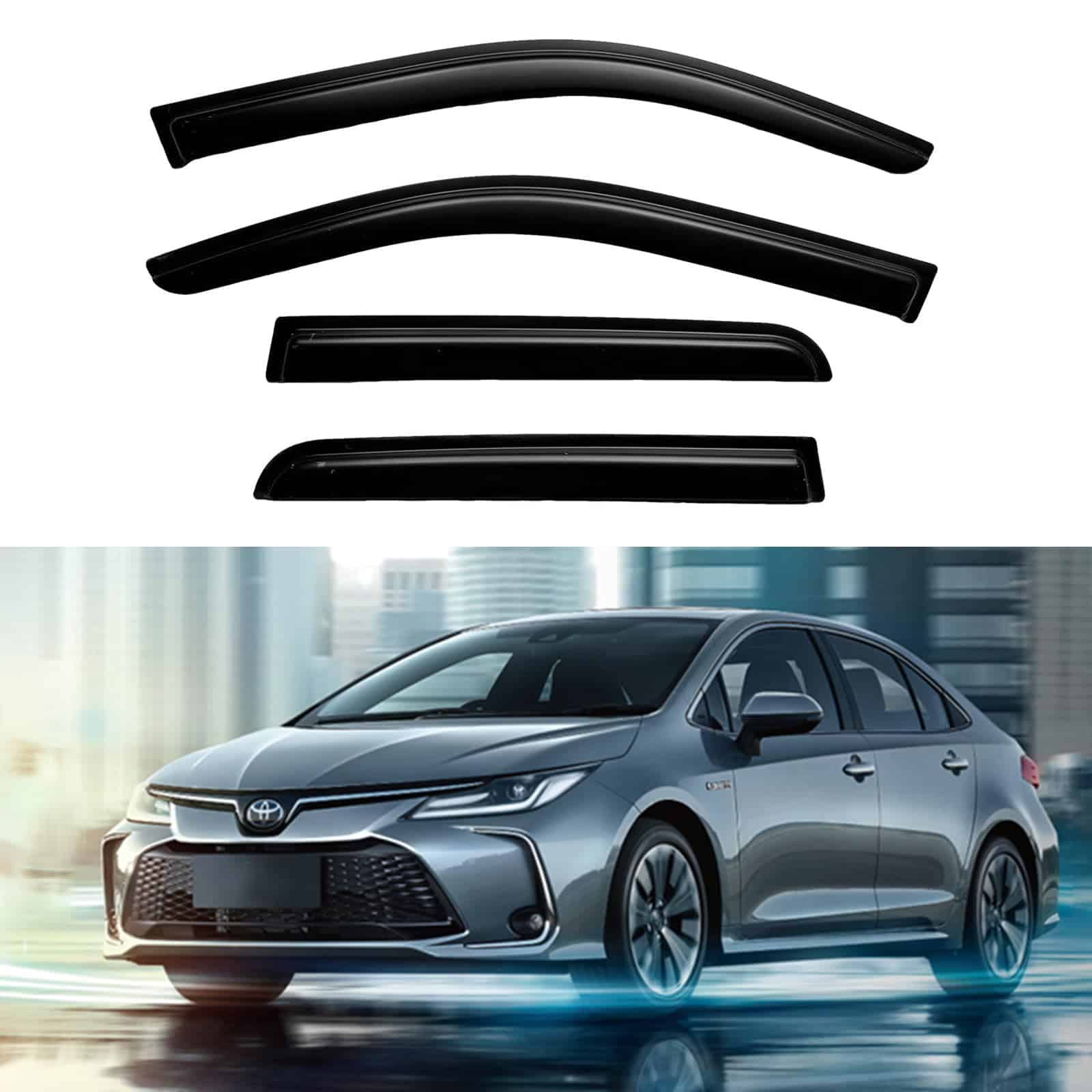 EIUHMOU Deflectores de Lluvia para Ventanas para Toyota