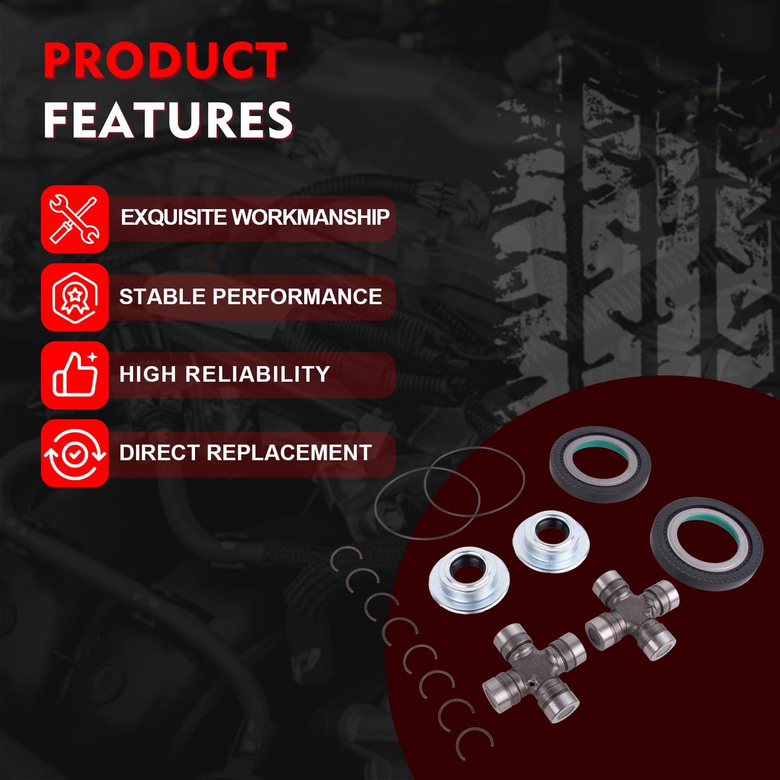 Kit de Sello de Eje Delantero y Junta Universal Greaseable - Imagen 7