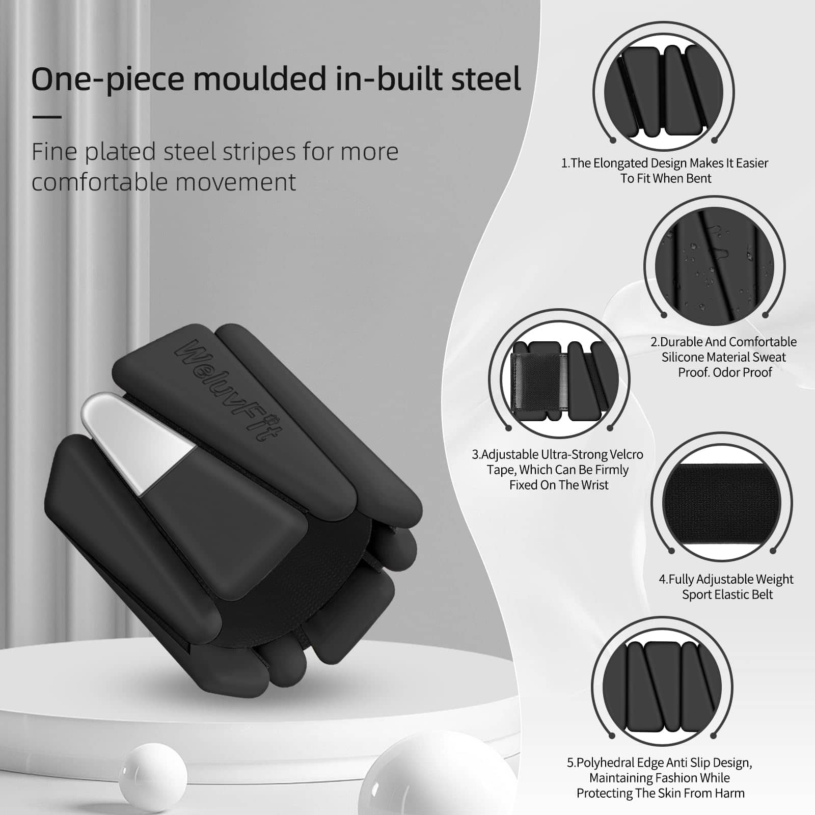 Pesas Ajustables Portátiles Para Muñecas y Tobillos de - Imagen 3