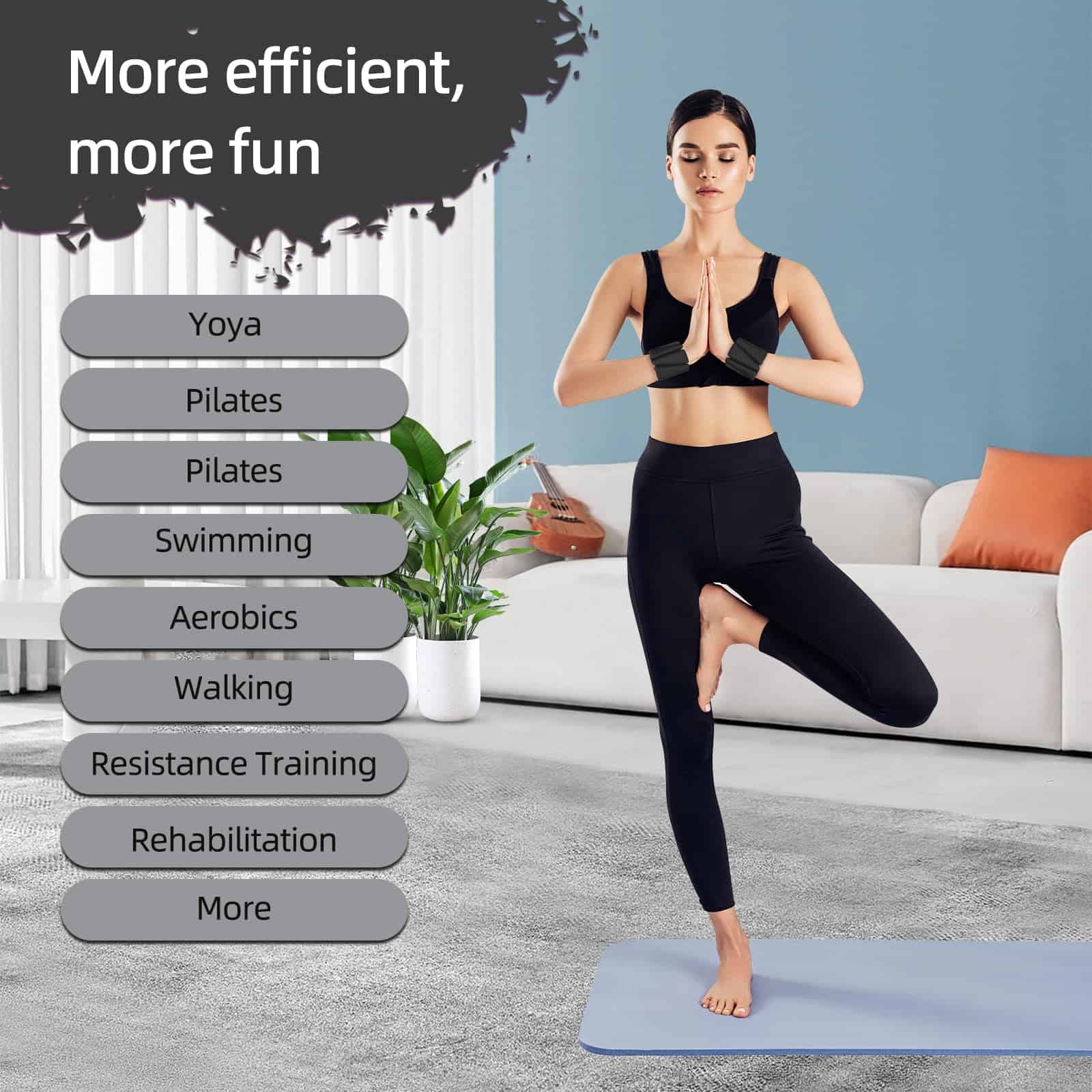 Pesas Ajustables Portátiles Para Muñecas y Tobillos de - Imagen 6