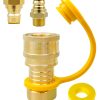 Conector rápido de latón macizo de 3/4 pulgadas, hembra y
