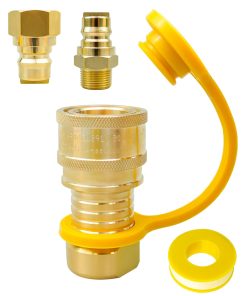 Conector rápido de latón macizo de 3/4 pulgadas, hembra y