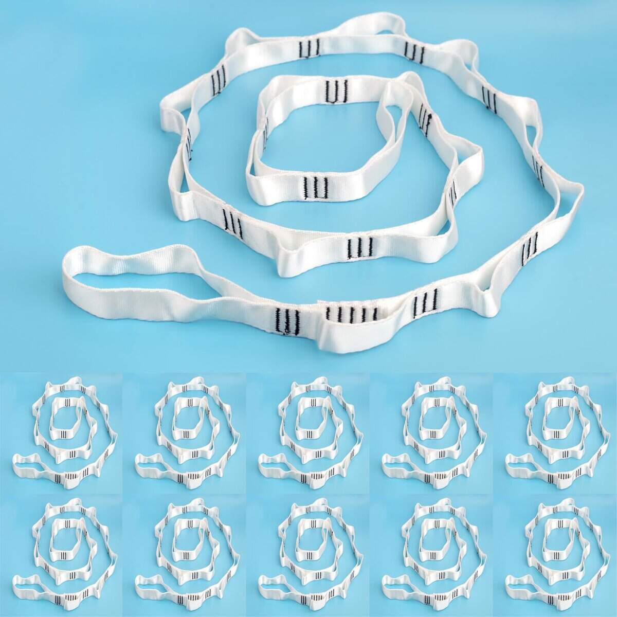 10PCS Correas de Cadena de Margaritas de Nylon -Blanco