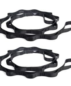 2PCS 5.9ft Long Nylon Daisy Chain Straps for -Negro