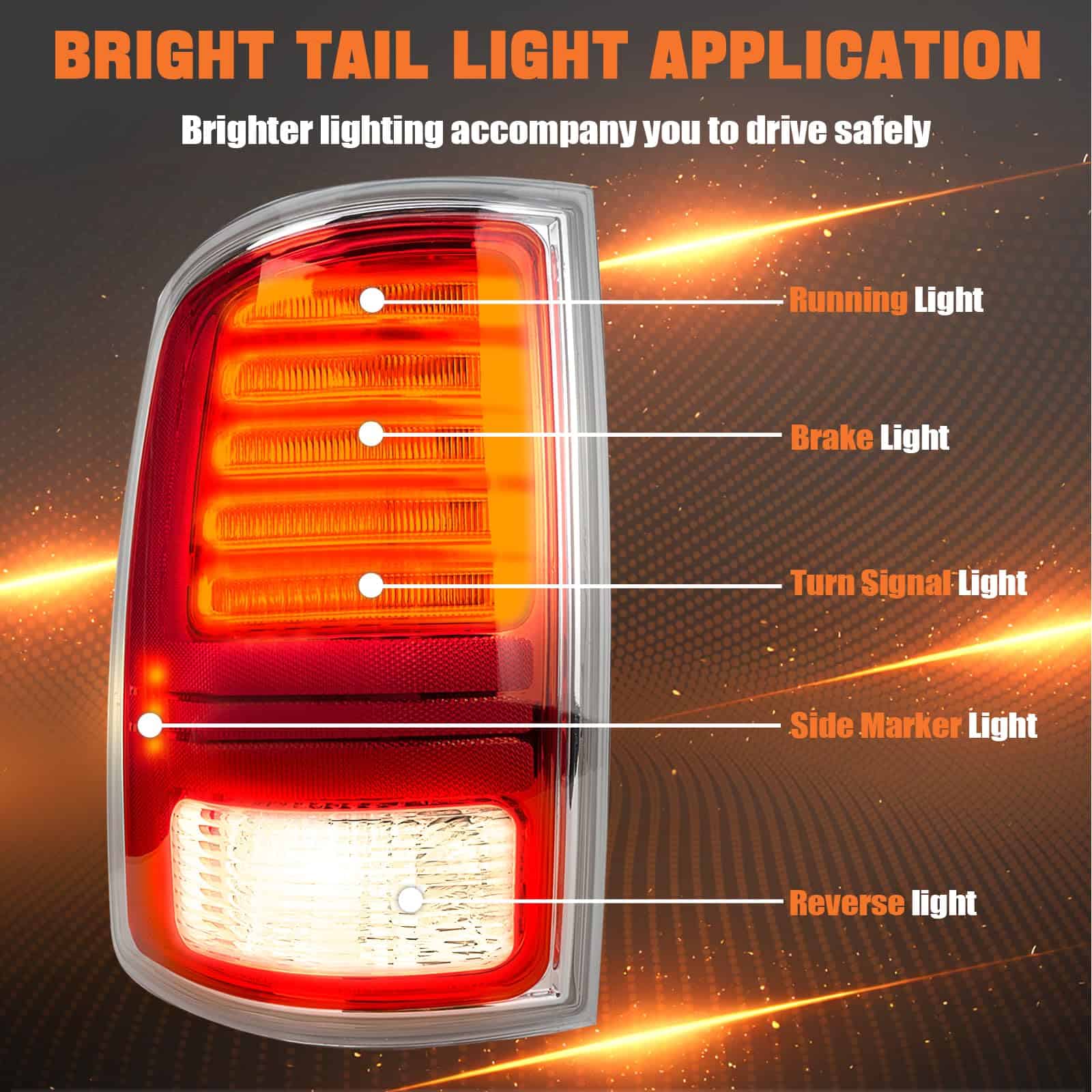 Autoverve Faros Traseros para Dodge Ram 2013-2018 Ram 2500 - Imagen 4