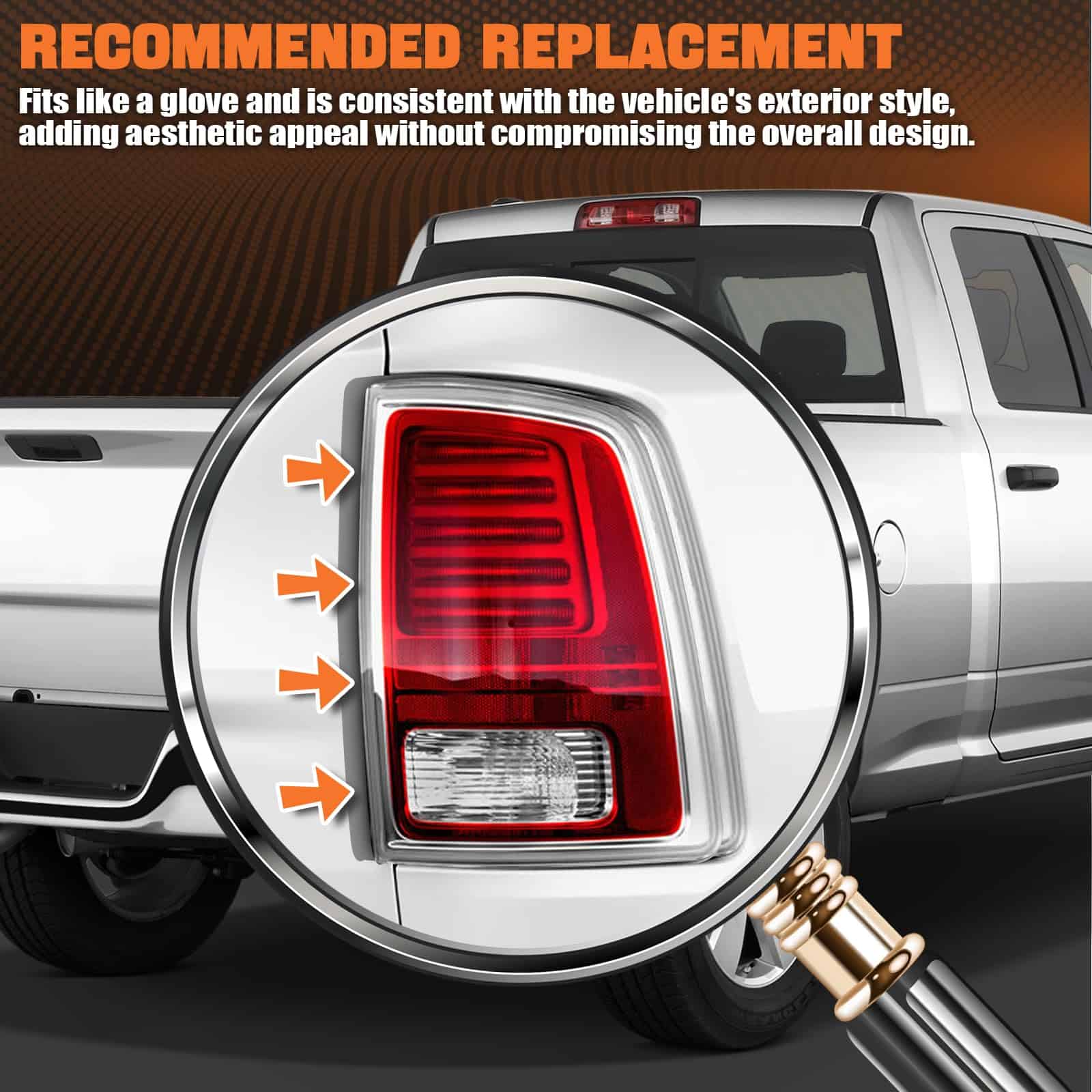 Autoverve Faros Traseros Ajustan Dodge Ram 2013-2015 2016 - Imagen 7