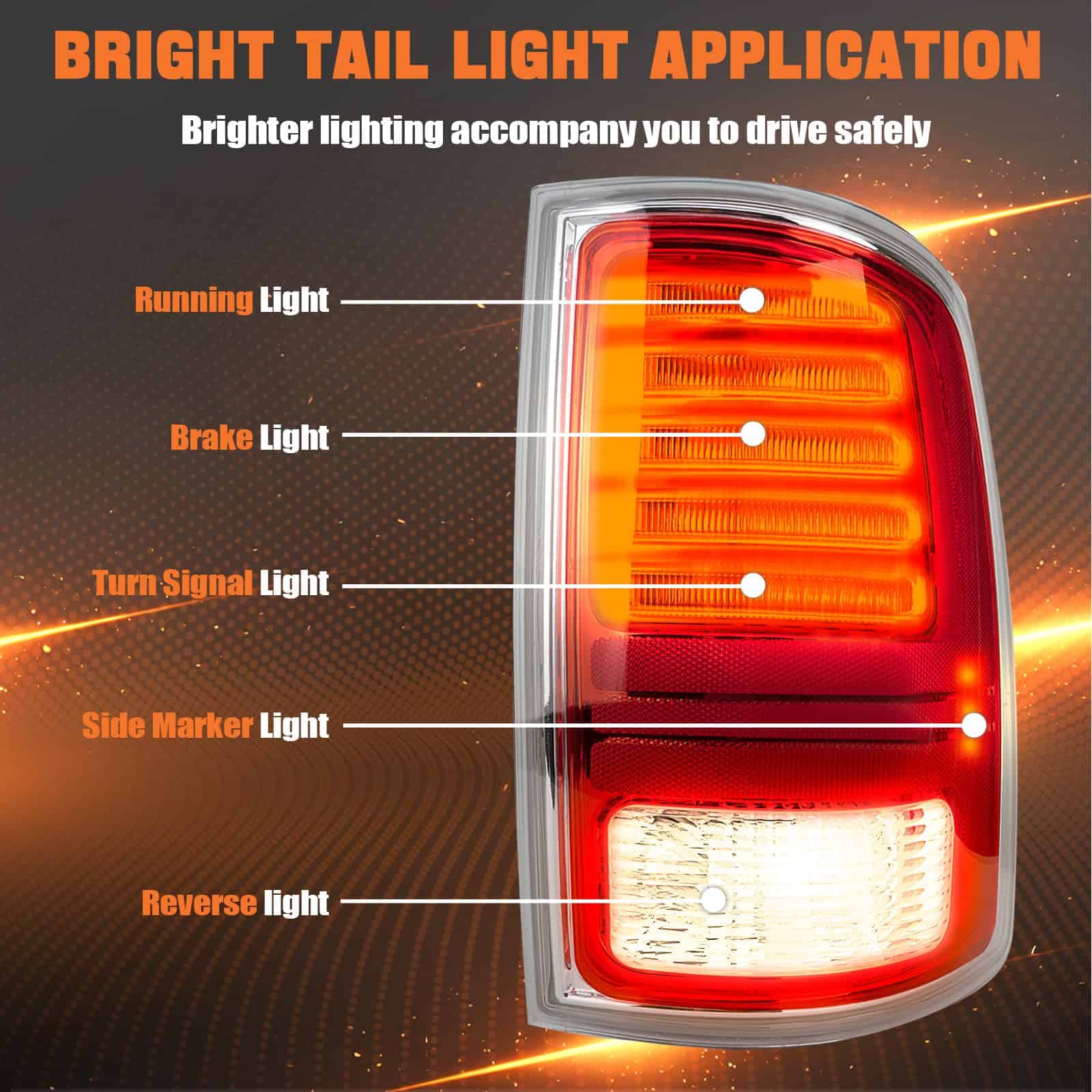 Autoverve Faros Traseros Ajustan Dodge Ram 2013-2015 2016 - Imagen 4