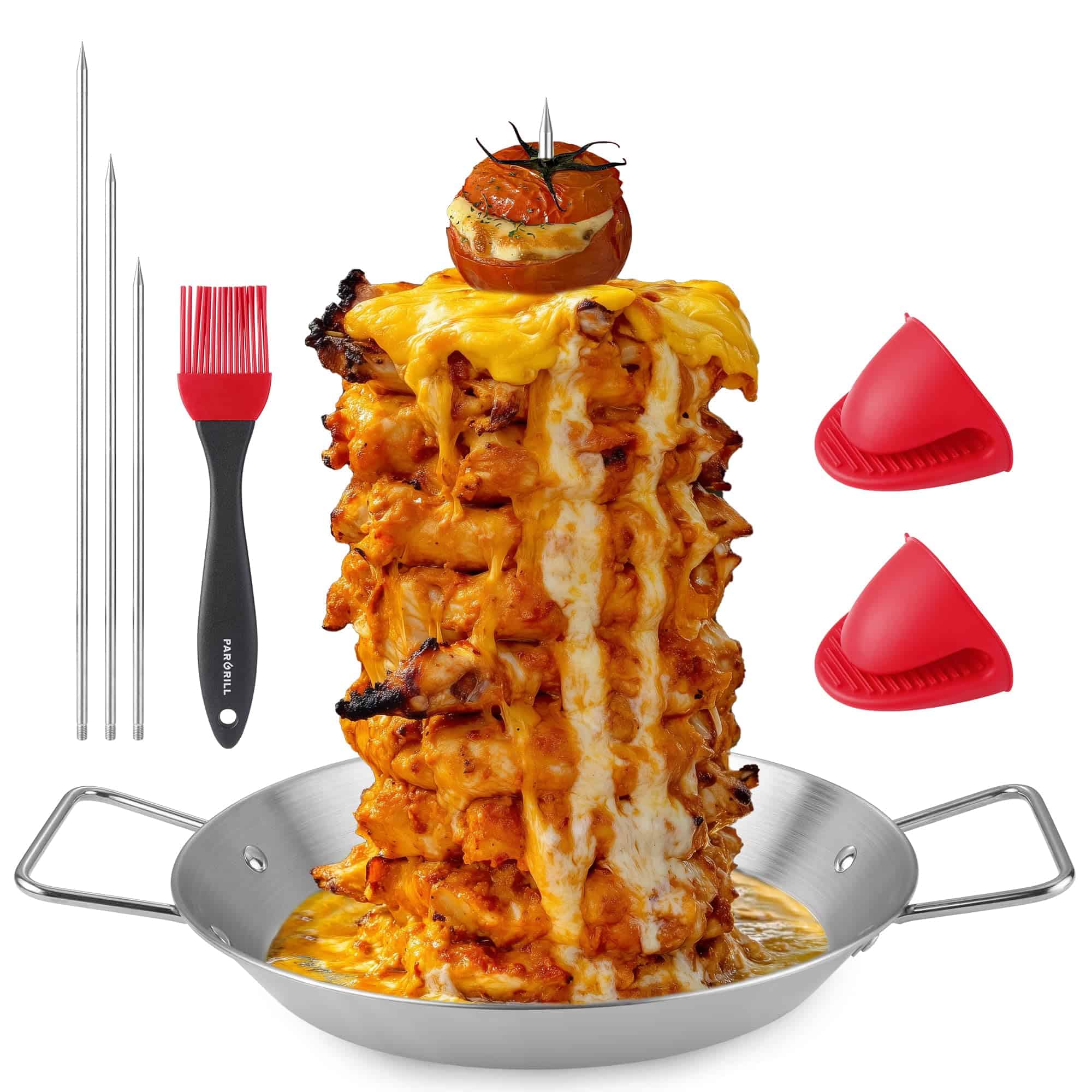 Brocheta de Al Pastor para Parrilla de Acero Inoxidable