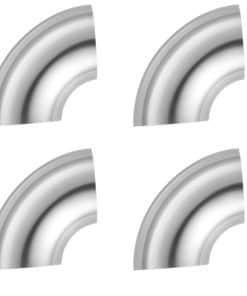 Codo de escape de acero inoxidable HTH HTHomeprod de 90