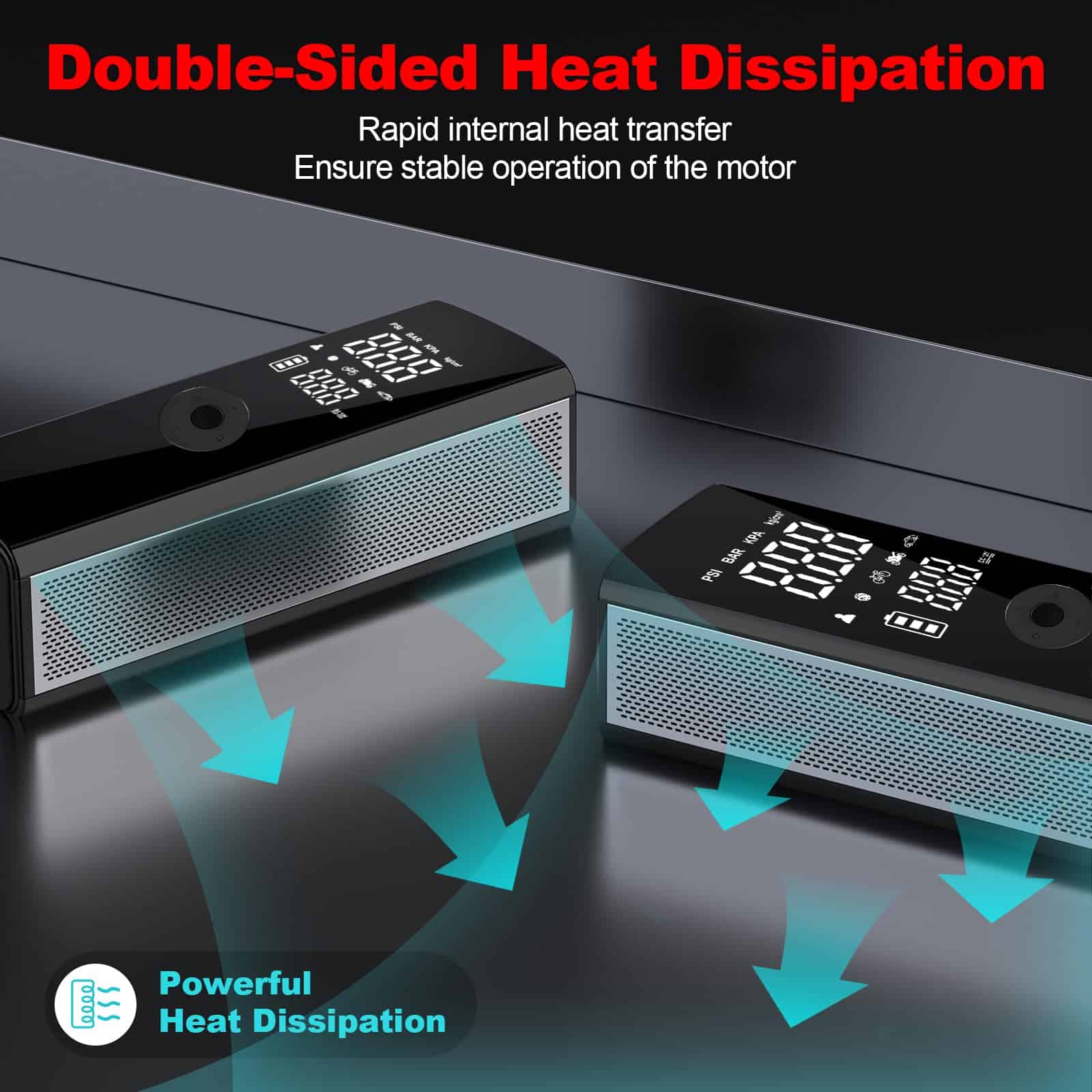 Inflador de neumáticos inalámbrico DEASON, compresor de - Imagen 6