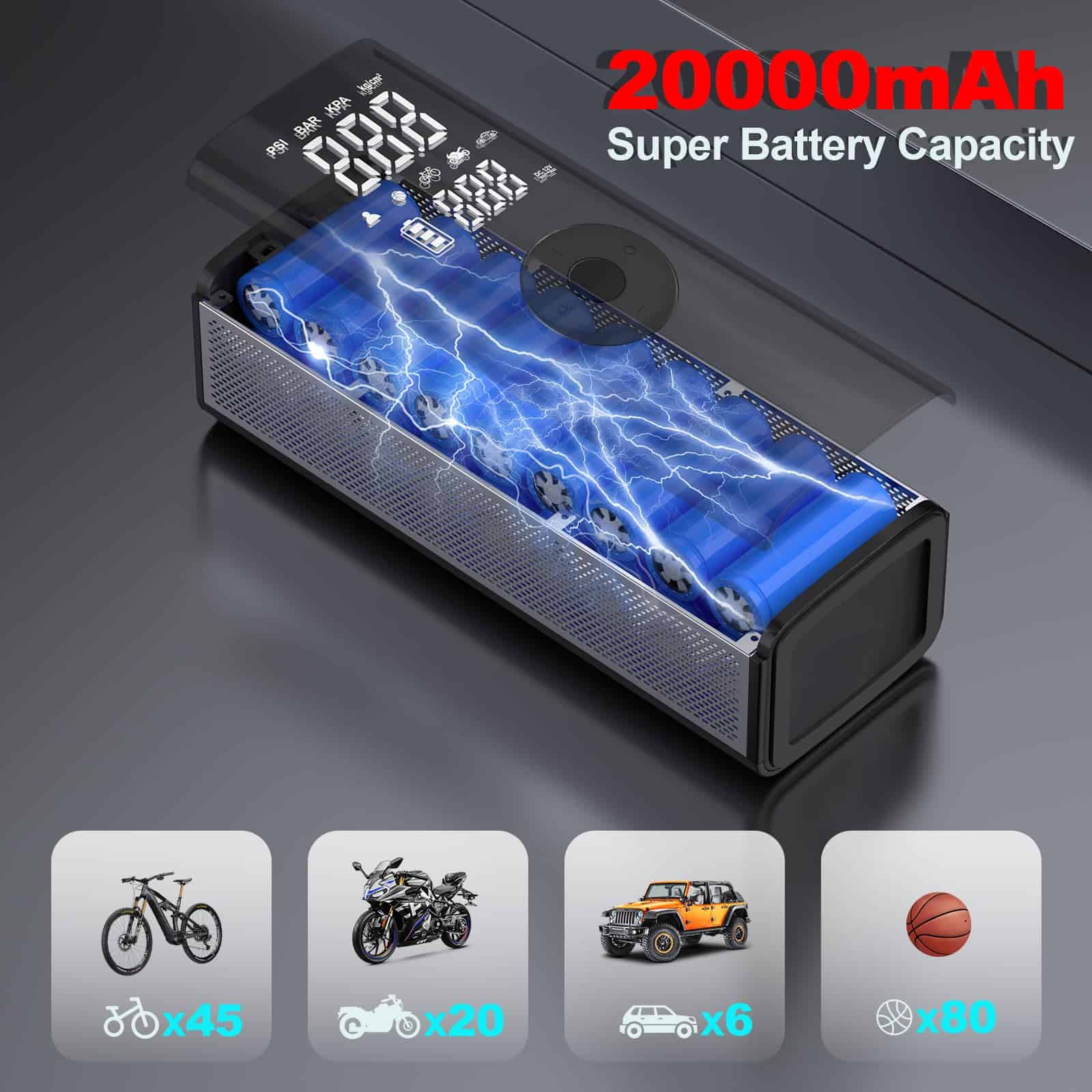 Inflador de neumáticos inalámbrico DEASON, compresor de - Imagen 7