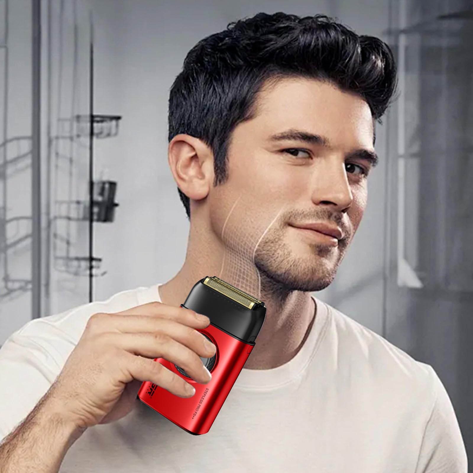 Afeitadoras eléctricas para hombres VGR 378, -Rojo - Imagen 7