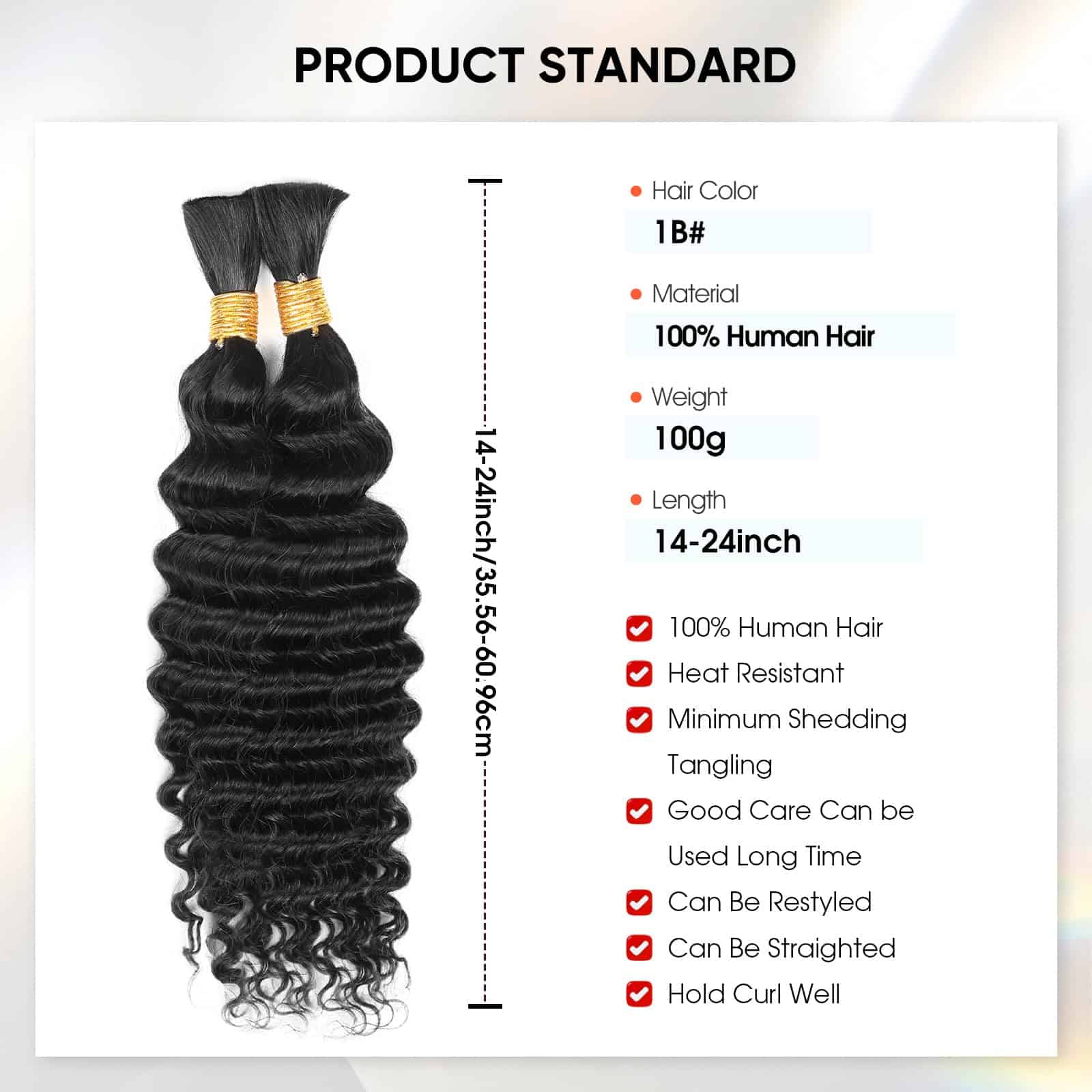 Cabello para Trenzas Humano 20 Pulgadas 100g Color Natural - Imagen 4