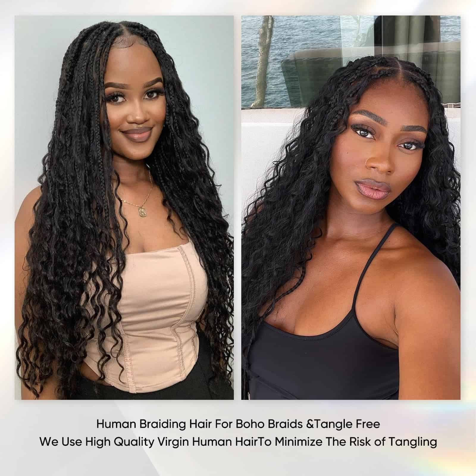 Cabello para Trenzas Humano 20 Pulgadas 100g Color Natural - Imagen 8