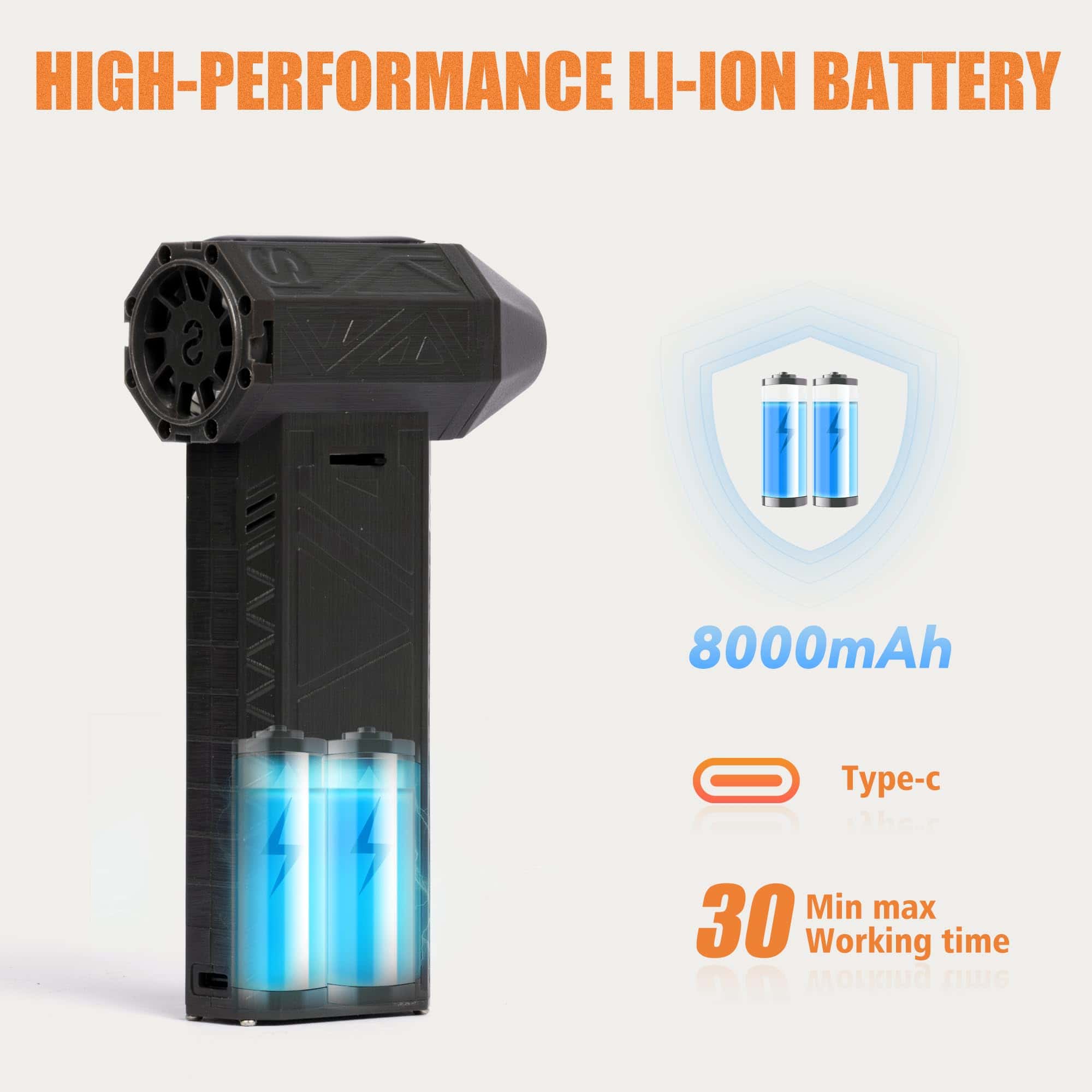 Soplador de Aire Eléctrico - Ventilador Turbo de Aire - Imagen 6