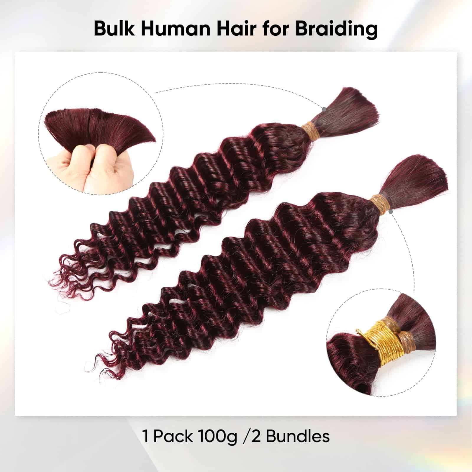 Extensiones para trenzas de cabello humano de 20 pulgadas - Imagen 6