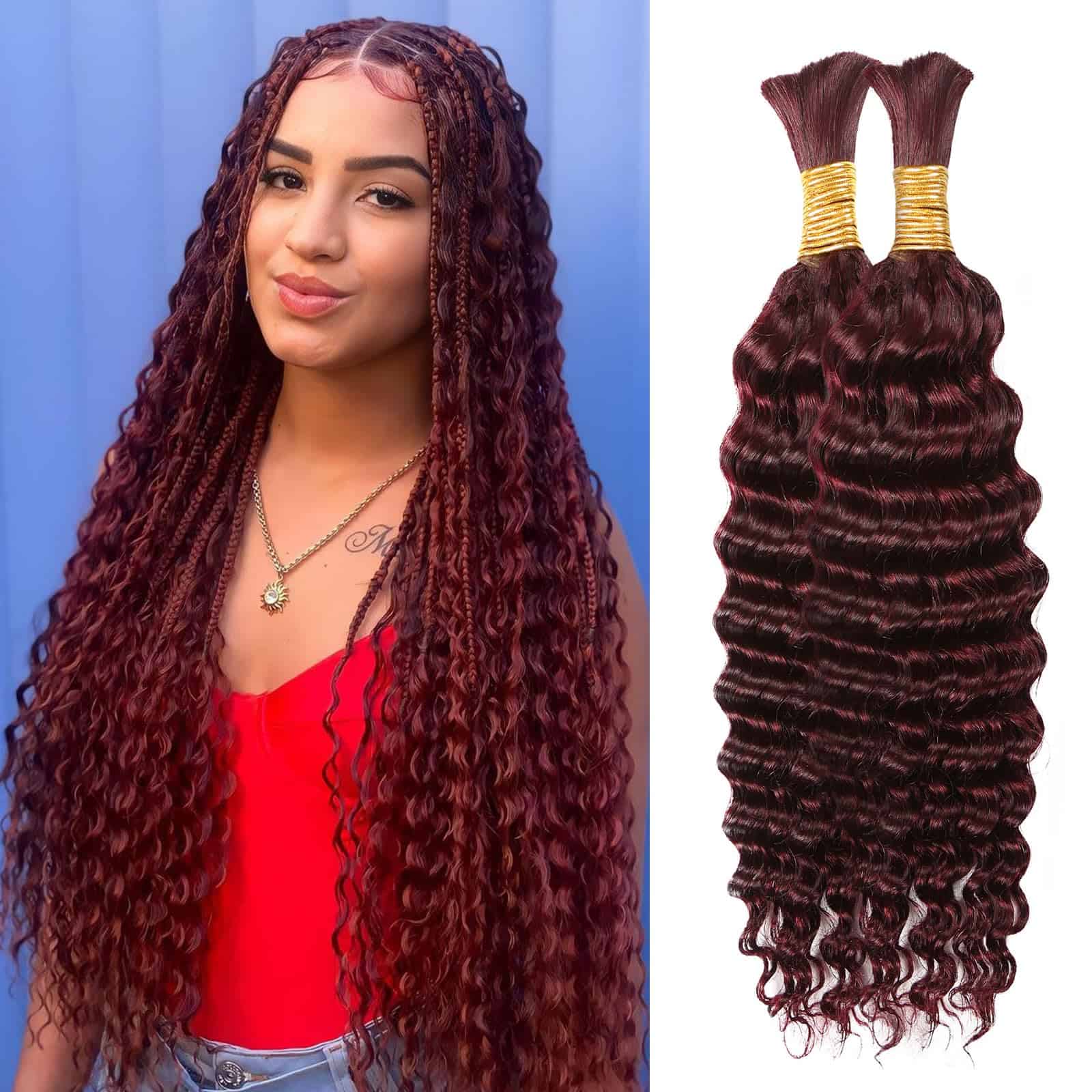 Extensiones para trenzas de cabello humano de 20 pulgadas