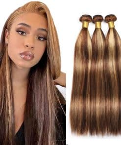 Paquetes de Cabello Liso Rubio Miel P27/33 Paquetes de