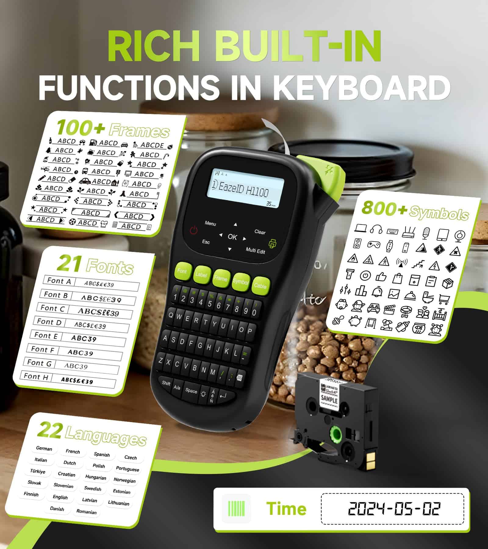 Máquina Etiquetadora Industrial EazeID con Cinta, H1100 - Imagen 6