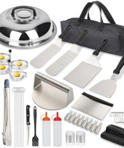Kit de accesorios para parrilla plana de 45 piezas, juego