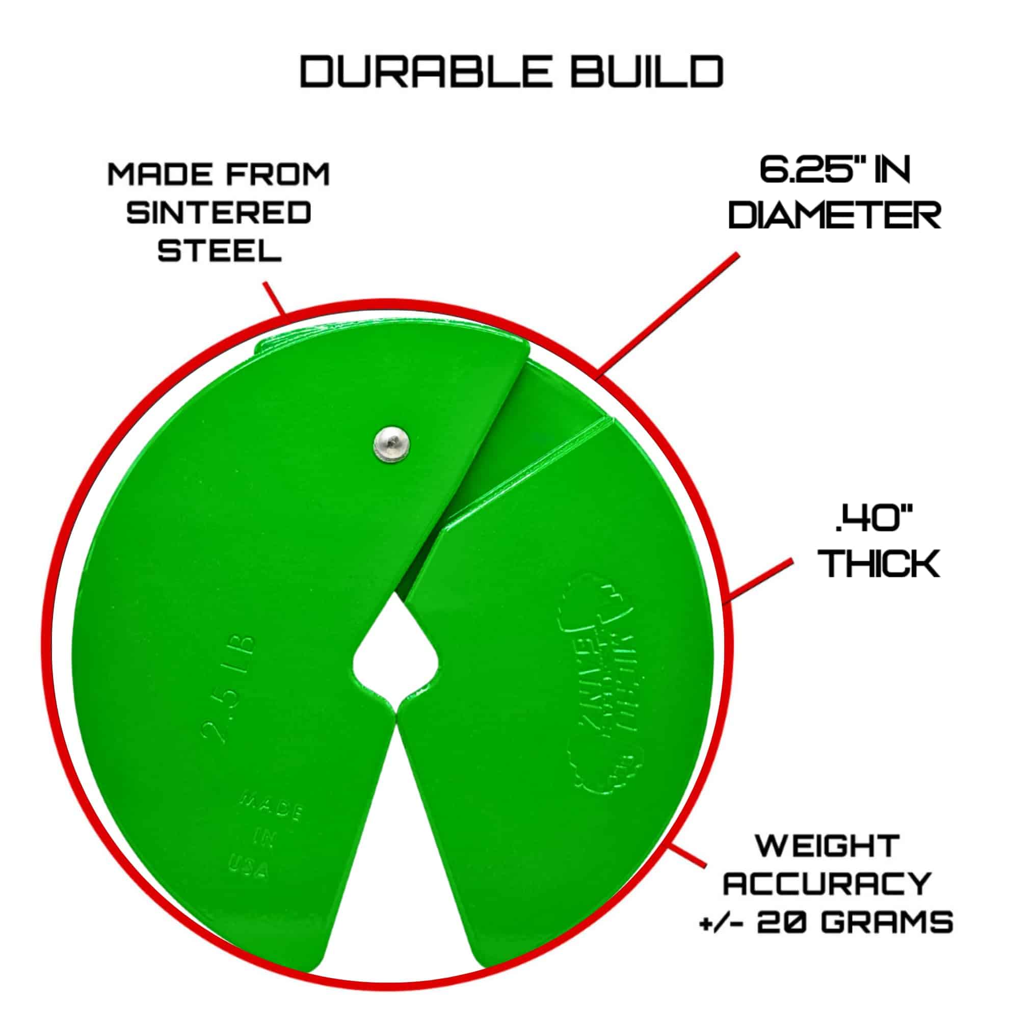 Micro Gainz Placa de Peso Fraccional para Mancuerna de 2.5 - Imagen 3