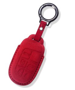 Funda de llave de coche Jeep de piel auténtica, compatible