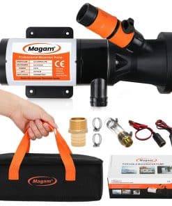 Bomba Trituradora RV 12V, 12GPM, Succión 3.2 pies,