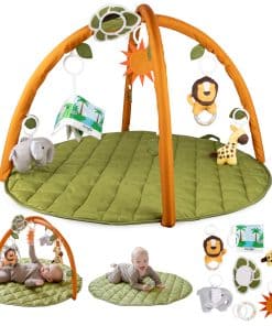 Tapete de Actividades para Bebés SnapPea. -Verde/Marrón