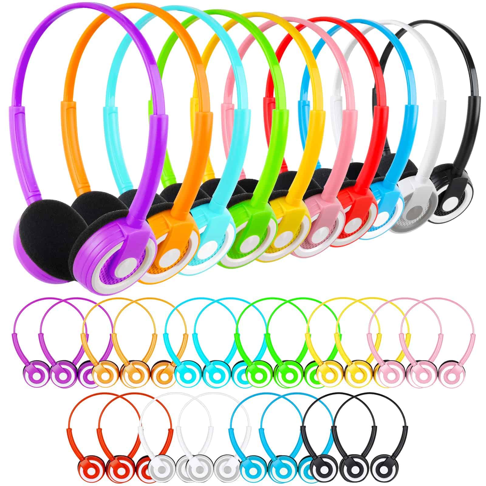 CNSZSLZ Auriculares de Aula para Niños a Granel, Paquete de