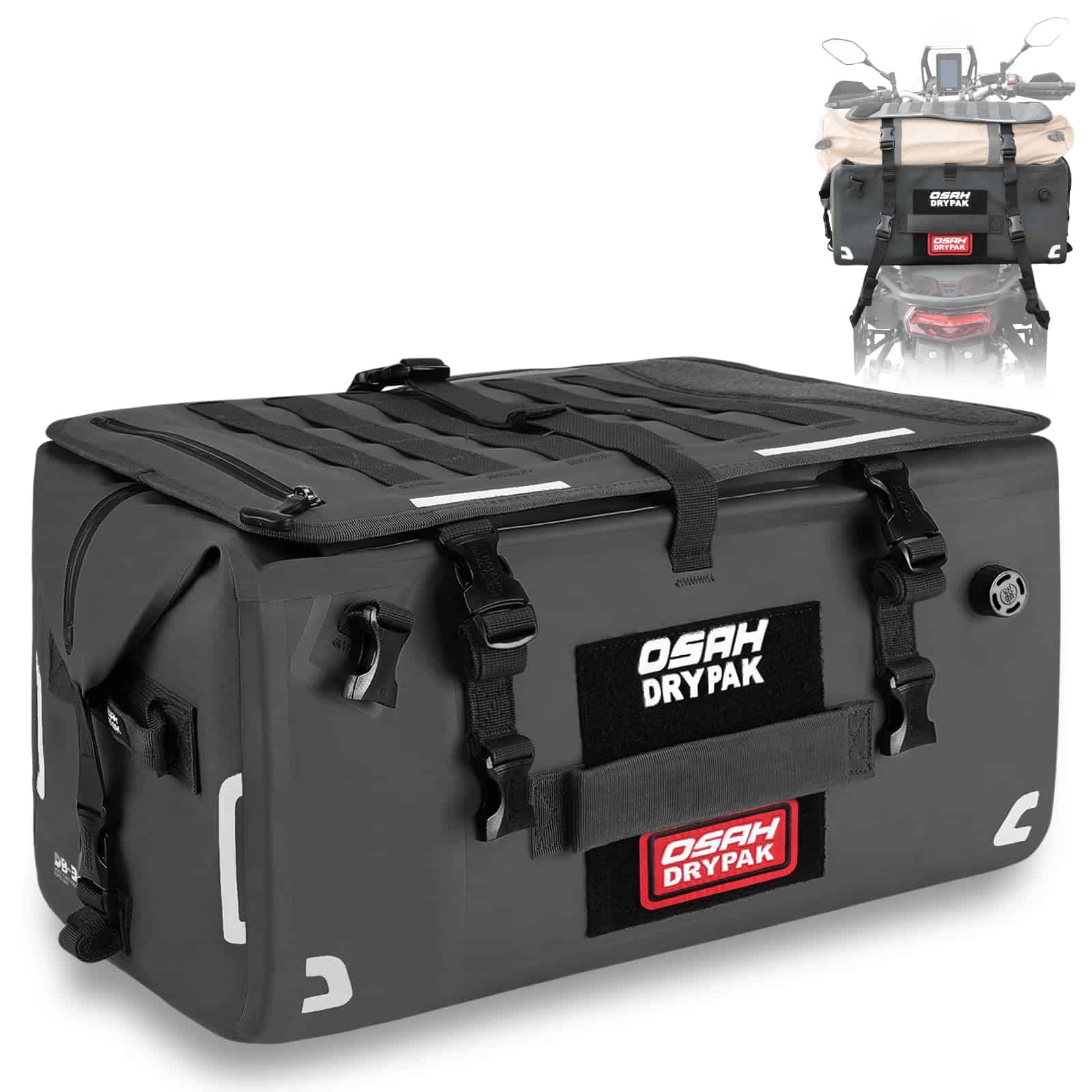 OSAH DRYPAK Bolsa de Cola Impermeable para Motocicleta, 40L