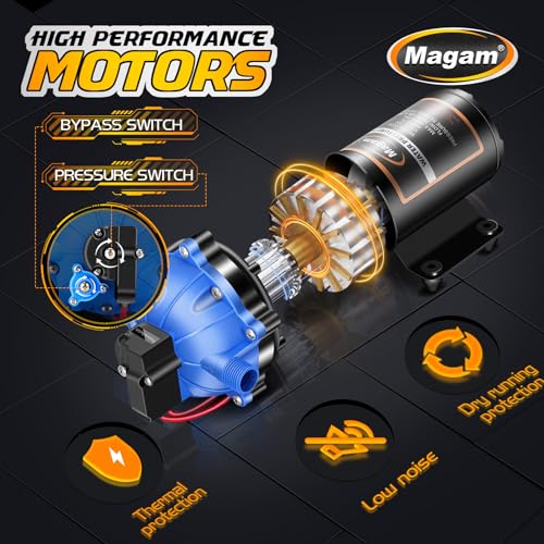 Bomba de Agua de 12 Voltios Mejorada, 7GPM 70PSI, Bomba de - Imagen 3