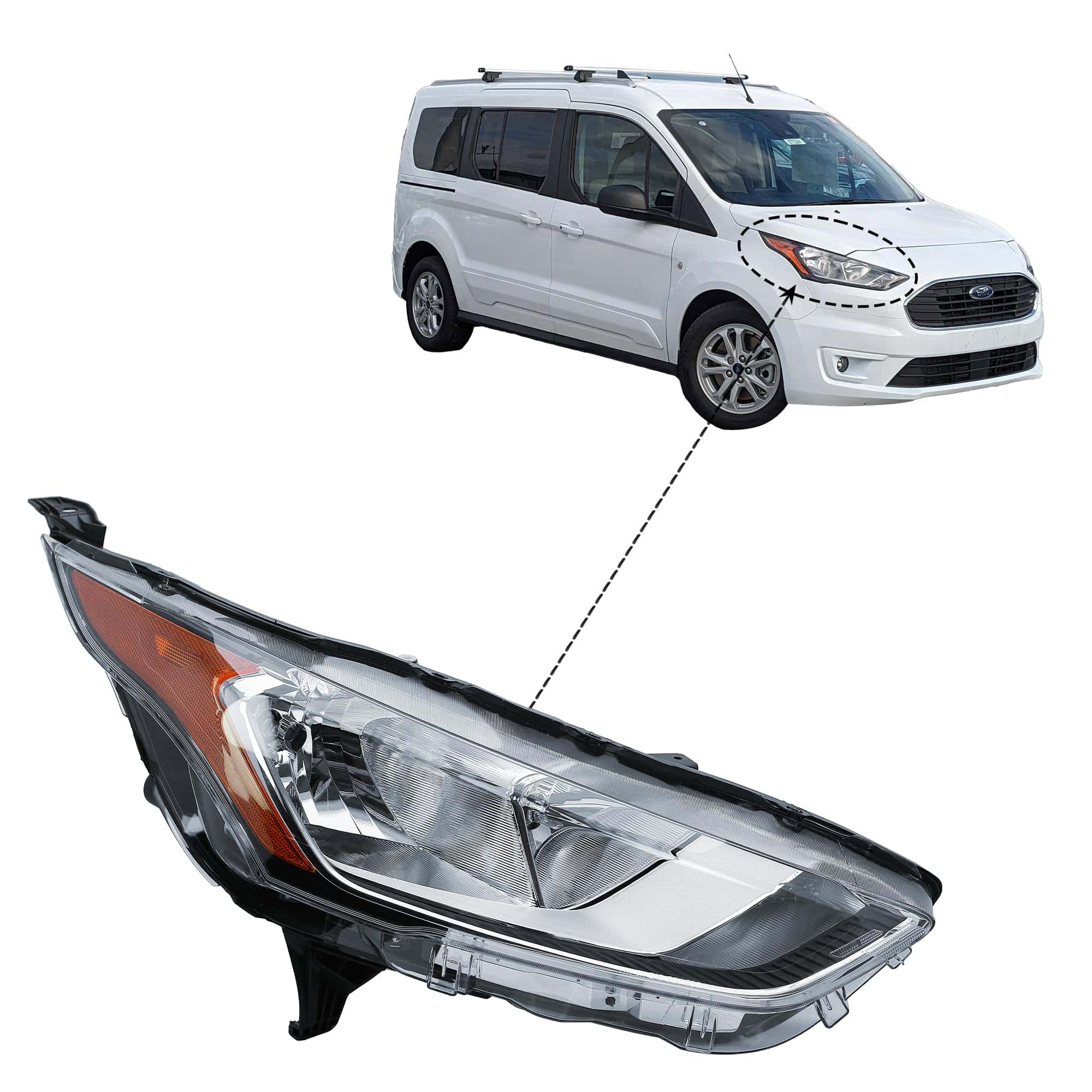 Faros delanteros de halógeno con molduras cromadas para el - Imagen 4