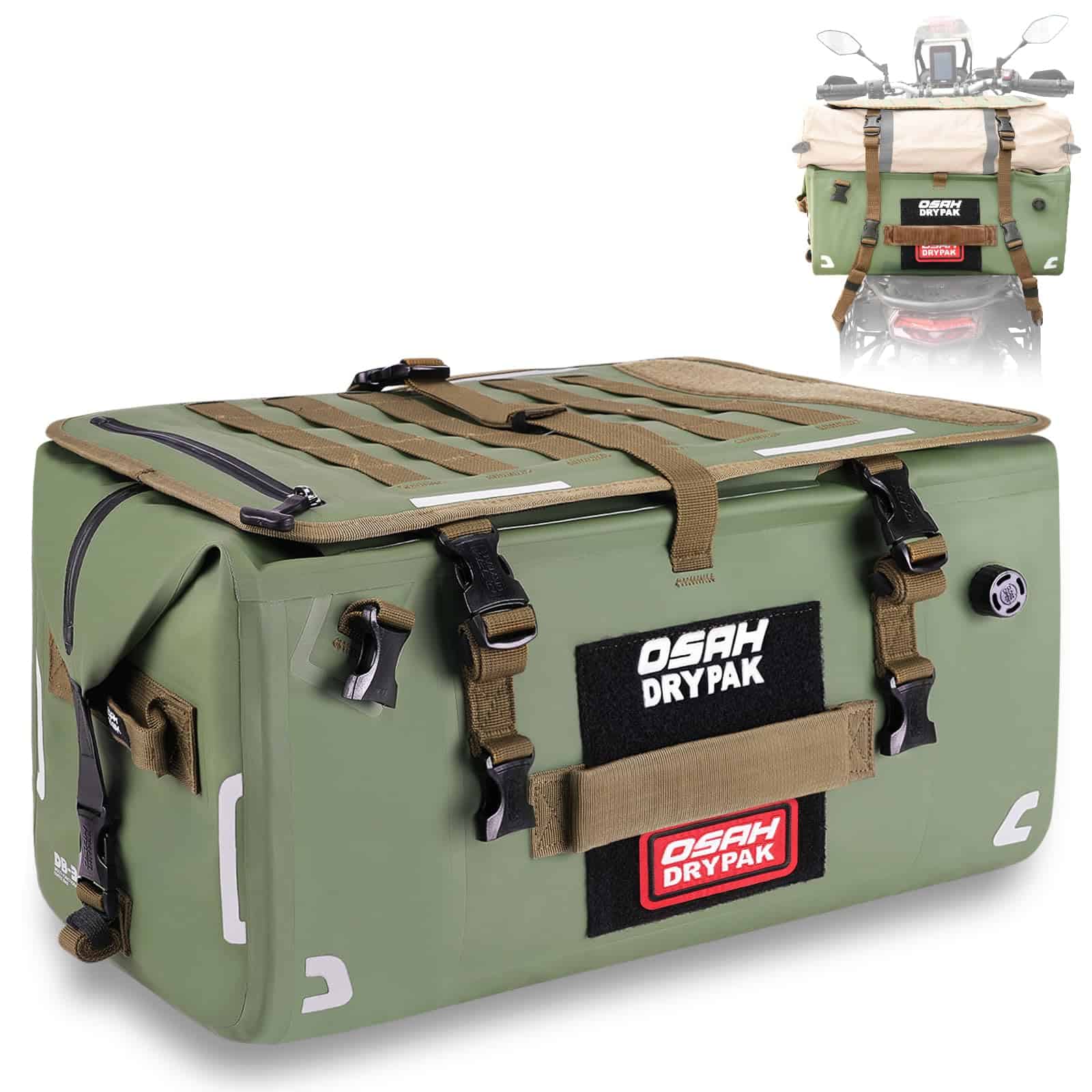 OSAH DRYPAK Bolsa de Cola de Motocicleta Impermeable, Bolsa