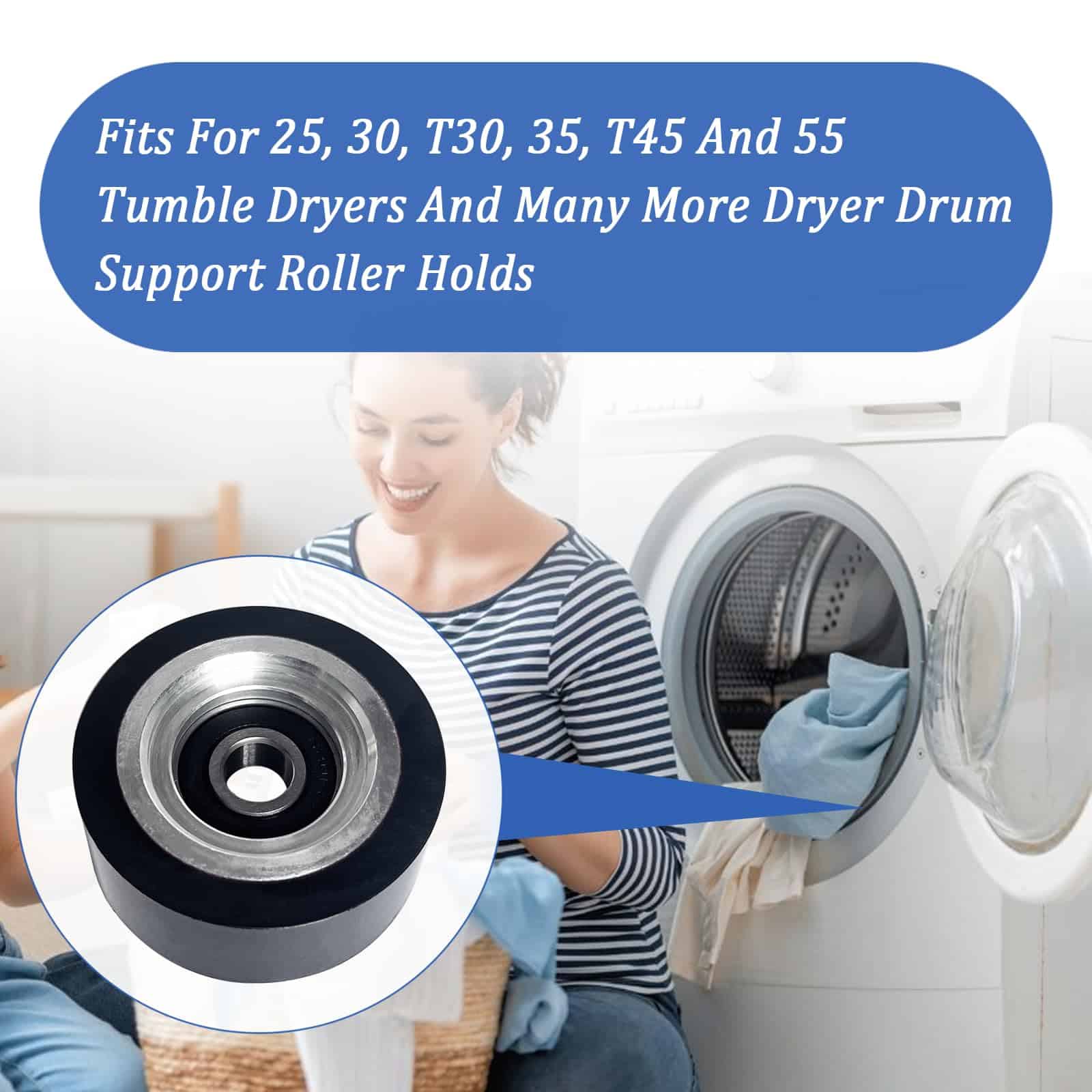 Rodillo de soporte para secadora 70298701P 4 piezas para - Imagen 7