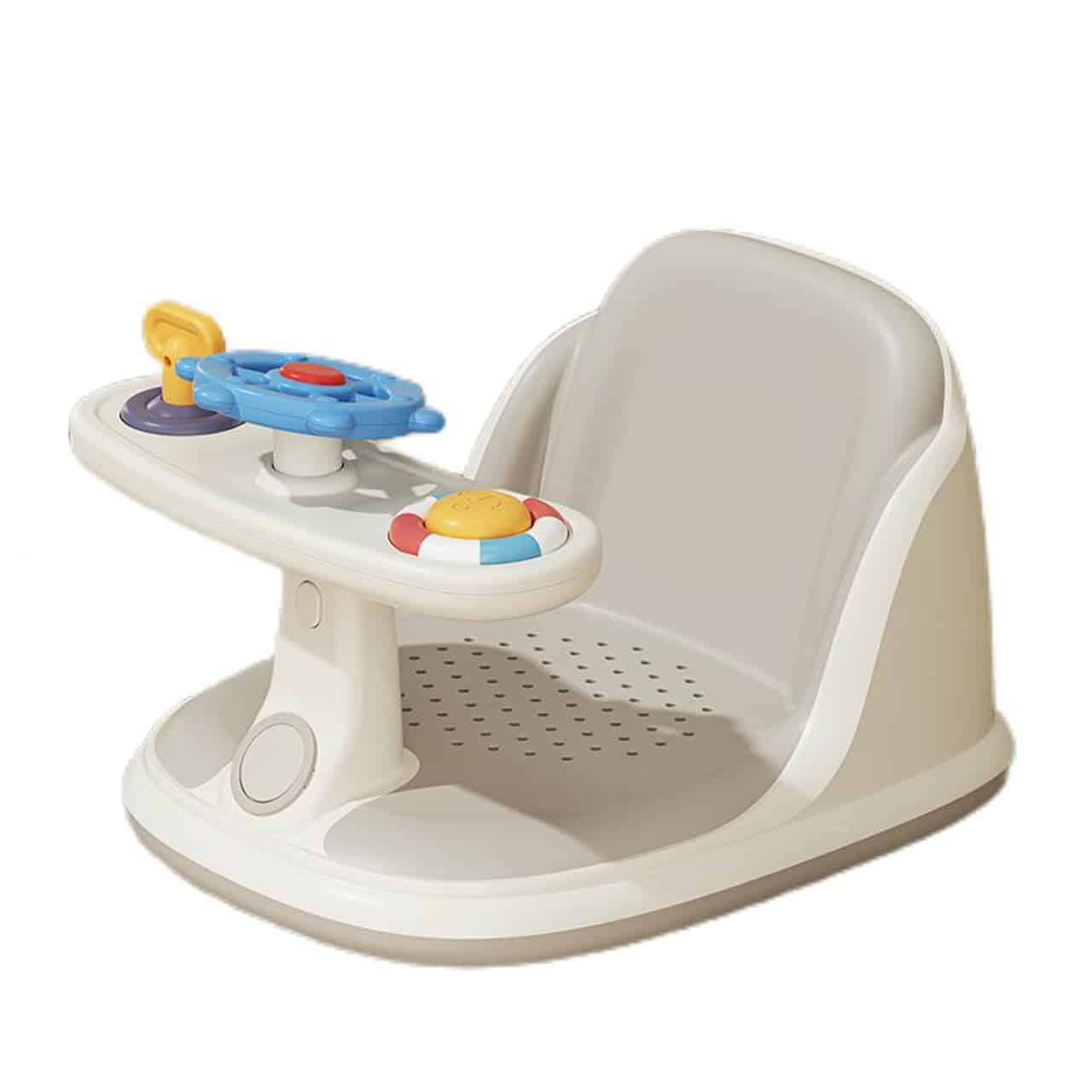 Asiento de baño para bebé JINLEEANDAN, Asiento de baño